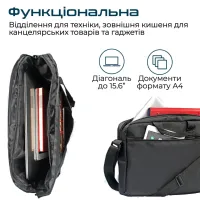 Сумка для ноутбука Promate 15.6" Gear-MB black (gear-mb.black) - 4