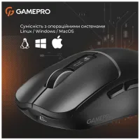 Мишка GamePro Genesis Ranker Wireless/Bluetooth/USB Black (GM012B) - Зображення 10