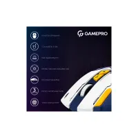 Мишка GamePro GM300BL USB Blue/White (GM300BL) - 8