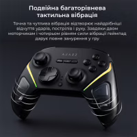 Геймпад Ajazz GP100 2.4G/BT/USB Switch/PC/iOS/Android RGB Black (GP100-B) - Image 10