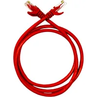 Патч-корд 0.25м UTP cat.5e, CU, 24AWG, red GEAR (GPC-UTPCURJ45-0.25R) - 2