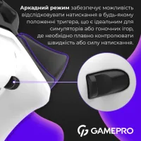 Геймпад GamePro GPS20W 2.4G/BT 5.1/USB (Switch/PC/PS/iOS/Android) RGB White (GPS20W) - Изображение 7