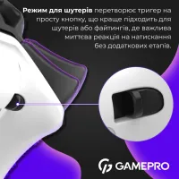 Геймпад GamePro GPS20W 2.4G/BT 5.1/USB (Switch/PC/PS/iOS/Android) RGB White (GPS20W) - Изображение 8
