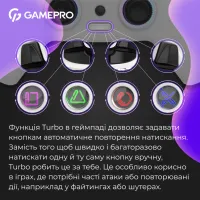 Геймпад GamePro GPS20W 2.4G/BT 5.1/USB (Switch/PC/PS/iOS/Android) RGB White (GPS20W) - Изображение 10