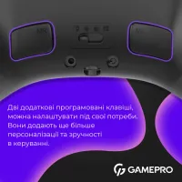 Геймпад GamePro із зарядною станцією BT 5.3/USB/2.4 ГГц (Switch/PC/iOS/Android) RGB Black (GPX13BDOC) - 8