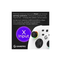 Геймпад GamePro GPX13W 2.4G/BT 5.1/USB/PC/iOS/Android RGB White (GPX13W) - 11