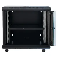 Шафа настінна GEAR 12U 19" 600x450x650 мм, + полка 19", black (GWMSN-12U-600-450) - 2