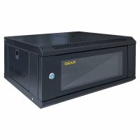 Шафа настінна GEAR 4U 19" 600x450x280 мм, + полка 19", black (GWMSN-4U-600-450) - Image 1