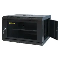 Шафа настінна GEAR 6U 19" 600x450x350 мм, + полка 19", black (GWMSN-6U-600-450) - 2