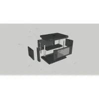 Шафа настінна GEAR 9U 19'' 600x600x450 мм, + полка 19", black (GWMSN-9U-600-600) - 5