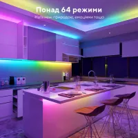 Світлодіодна стрічка Govee RGBIC Basic Wi-Fi + Bluetooth LED Strip Light With Protective Coating 10м Білий (H619C3D1) - 6