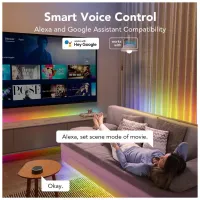 Світлодіодна стрічка Govee RGBIC Basic Wi-Fi + Bluetooth LED Strip Light With Protective Coating 10м Білий (H619C3D1) - 9