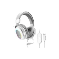 Навушники Fifine H6 RGB 7.1 White (H6W) - 3