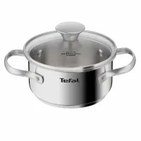 Кастрюля Tefal Minis, з кришкою,1л, нержавіюча сталь, скло (H8743155) - Изображение 1