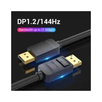 Кабель мультимедійний DisplayPort M to DisplayPort M 1.5m black Vention (HACBG) - Зображення 3