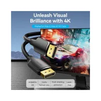 Кабель мультимедійний DisplayPort M to DisplayPort M 1.0m 4K black Vention (HAKBF) - Зображення 2