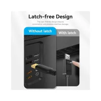 Кабель мультимедійний DisplayPort M to DisplayPort M 1.0m 4K black Vention (HAKBF) - Зображення 5