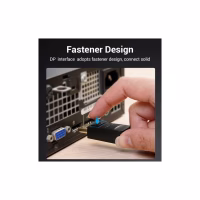 Кабель мультимедійний DisplayPort M to VGA M 1.5m 1080p60Hz black Vention (HBLBG) - Image 3