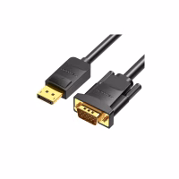 Кабель мультимедійний DisplayPort M to VGA M 1.5m 1080p60Hz black Vention (HBLBG) - Image 1