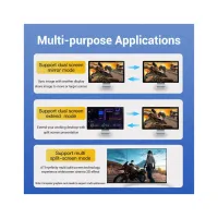 Кабель мультимедійний DisplayPort M to DisplayPort M 1.5m black Vention (HCCBG) - Зображення 8