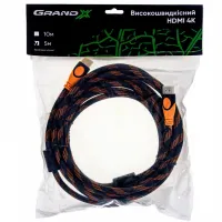 Кабель мультимедійний HDMI M to HDMI M 5.0m 4K Grand-X (HDN05-4K) - 3