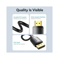 Кабель мультимедійний DisplayPort M to HDMI M 1.8m 4K black Vention (HFOBAC) - Зображення 4