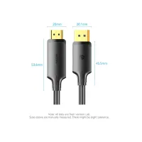 Кабель мультимедійний DisplayPort M to HDMI M 1.8m 4K black Vention (HFOBAC) - Зображення 6