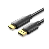 Кабель мультимедійний DisplayPort M to HDMI M 1.8m 4K black Vention (HFOBAC) - Зображення 1