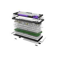 Клавіатура Hator Hellyberry HK75 Mechanical Linear RGB USB UA White/Violet (HK75) - Зображення 8