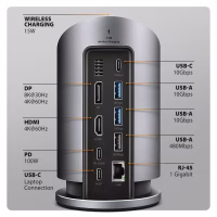 Концентратор AXAGON USB-C 9-in-1 wireless 15W PD100W 0.6m (HMC-WL9) - Image 4