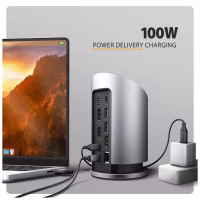 Концентратор AXAGON USB-C 9-in-1 wireless 15W PD100W 0.6m (HMC-WL9) - Image 9