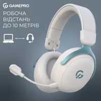 Навушники GamePro Asgard Freya Pro Wireless White/Blue (HSW201WB) - 7