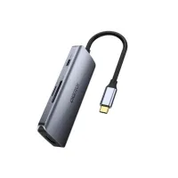 Концентратор Choetech USB-C 7-in-1 3хUSB 3.0+USB-C PD100W+HDMI 4K 30HZ+SD/TF USB3.1 (HUB-M19-GY) - 2