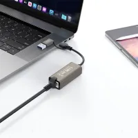 Адаптер USB-C + USB A to RJ45 Ethernet 100Mbps XO (HUB018.black) - 5