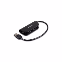 Концентратор AXAGON USB 2.0 to 4xUSB 2.0 0.2m black (HUE-X4B) - Image 1