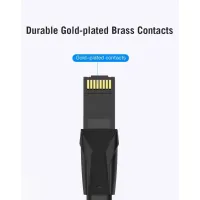 Патч-корд 0.75м, UTP cat 6 RJ-45 black Vention (IBABE) - Изображение 5