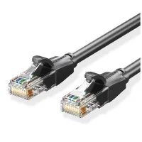 Патч-корд 1м, UTP cat 6 RJ-45 black Vention (IBABF) - Зображення 1