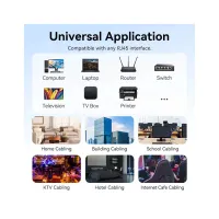 Патч-корд 1м, UTP cat 6 RJ-45 black Vention (IBEBF) - Зображення 9