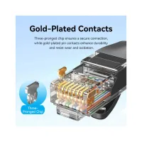 Патч-корд 2м, UTP cat 6 RJ-45 black Vention (IBEBH) - Зображення 7