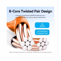 Патч-корд 15м, UTP cat 6 RJ-45 black Vention (IBEBN) - Image 5