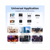 Патч-корд 15м, UTP cat 6 RJ-45 black Vention (IBEBN) - Image 9