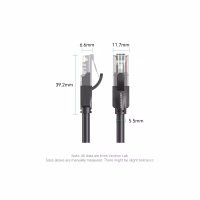 Патч-корд 15м, UTP cat 6 RJ-45 black Vention (IBEBN) - Image 10