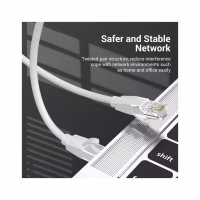 Патч-корд 3м, UTP cat 6 RJ-45 gray Vention (IBEHI) - Image 4