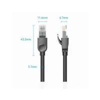 Патч-корд 3м, UTP cat 6 RJ-45 black Vention (IBNBI) - Изображение 8
