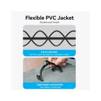 Патч-корд 1.5м, UTP cat 6a RJ-45 90° corner black Vention (IBOBG) - Изображение 6