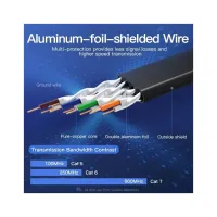 Патч-корд 1м, FTP cat 7 RJ-45 black Vention (ICABF) - Зображення 4