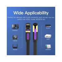 Патч-корд 1м, FTP cat 7 RJ-45 black Vention (ICABF) - Зображення 8