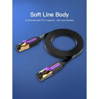 Патч-корд 2м, FTP cat 7 RJ-45 black Vention (ICABH) - Изображение 2