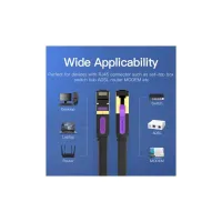 Патч-корд 3м, FTP cat 7 RJ-45 black Vention (ICABI) - Изображение 3