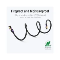 Патч-корд 1м, S/FTP cat 7 RJ-45 black Vention (ICDBF) - Зображення 6